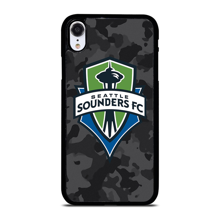 SEATTLE SOUNDERS FC MLS BLACK CAMO iPhone XR Case Cover