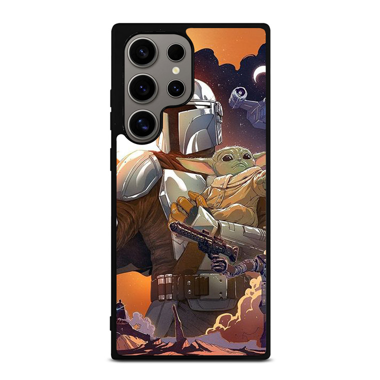 BABY YODA AND MANDALORIAN STAR WARS Samsung Galaxy S24 Ultra Case Cover