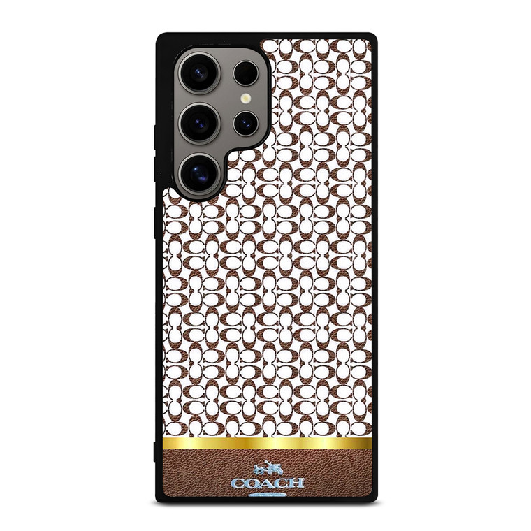 COACH NEW YORK ICON BROWN EMBLEM Samsung Galaxy S24 Ultra Case Cover