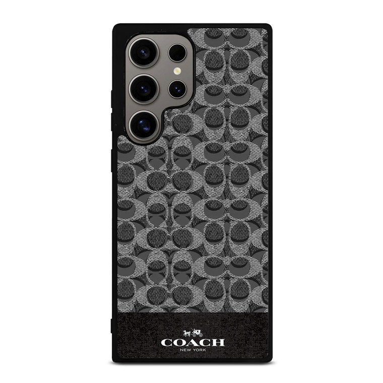 COACH NEW YORK LOGO DARK GREY Samsung Galaxy S24 Ultra Case Cover