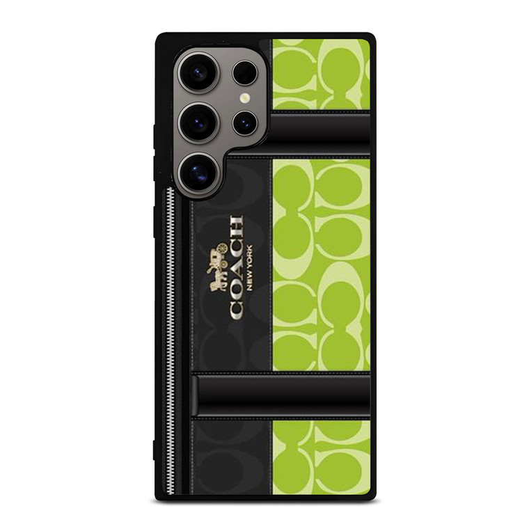 COACH NEW YORK LOGO GREEN BAG Samsung Galaxy S24 Ultra Case Cover
