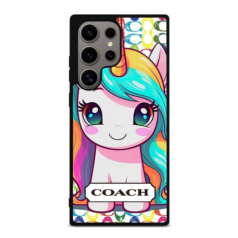 COACH NEW YORK LOGO PRETTY UNICORN Samsung Galaxy S24 Ultra Case Cover