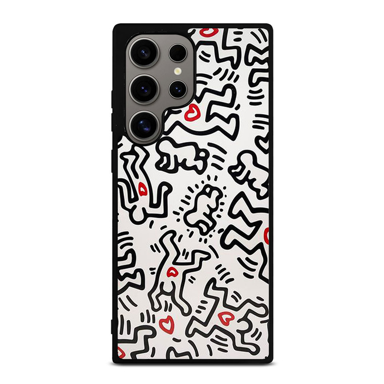 KEITH HARING ART HEART FIGURES Samsung Galaxy S24 Ultra Case Cover
