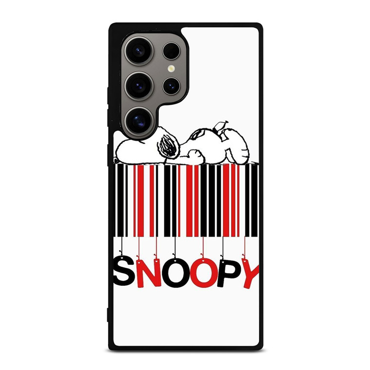SNOOPY THE PEANUTS CARTOON BARCODE Samsung Galaxy S24 Ultra Case Cover