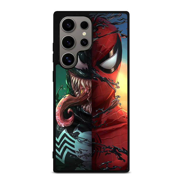 VENOM V SPIDERMAN FACE SUPERHERO MARVEL COMICS Samsung Galaxy S24 Ultra Case Cover