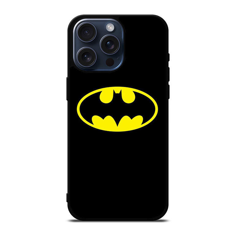 BATMAN CLASSIC RETRO LOGO DC SUPERHERO iPhone 15 Pro Max Case Cover