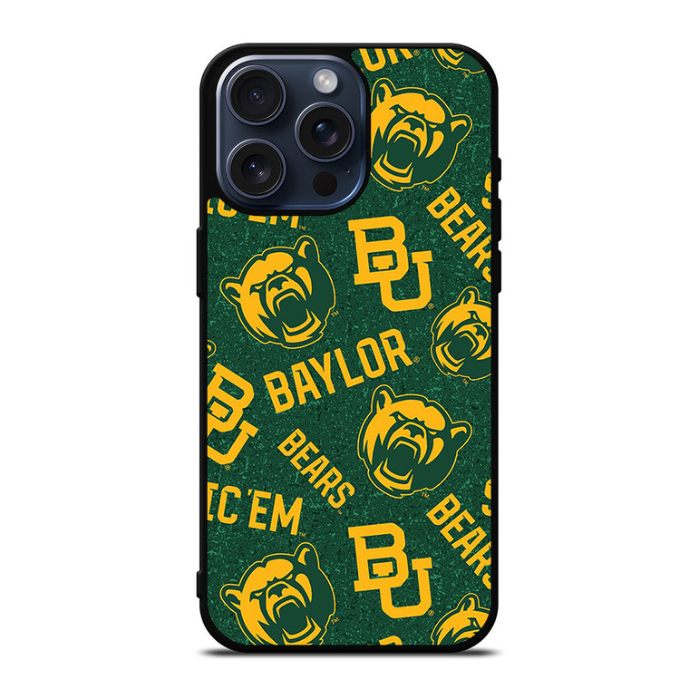 BAYLOR BEARS LOGO BASKETBALL UNIVERSITY TEAM iPhone 15 Pro Max Case Cover