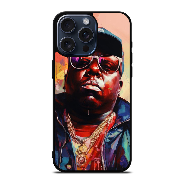 BIGGIE SMALL NOTORIOUS BIG RAPPER ART iPhone 15 Pro Max Case Cover