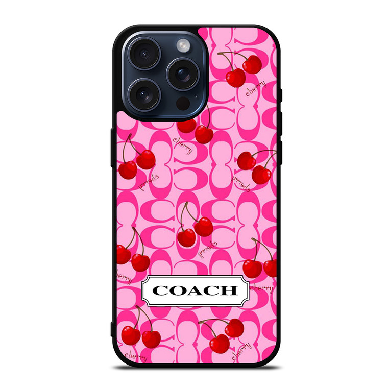 COACH NEW YORK LOGO CHERRY iPhone 15 Pro Max Case Cover