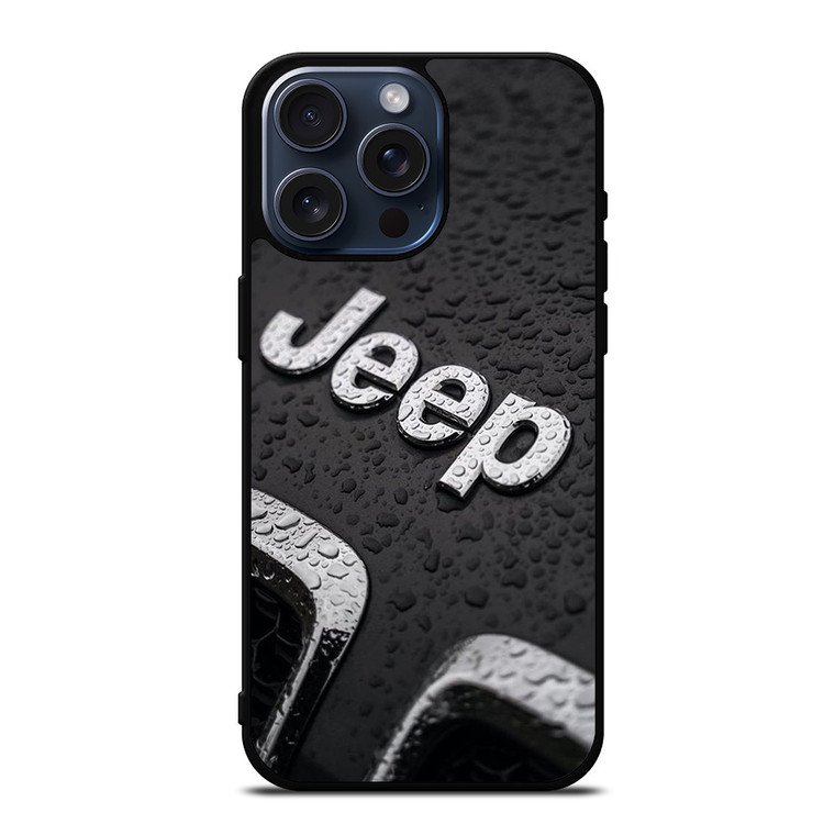 JEEP CAR LOGO UNDER RAIN iPhone 15 Pro Max Case Cover