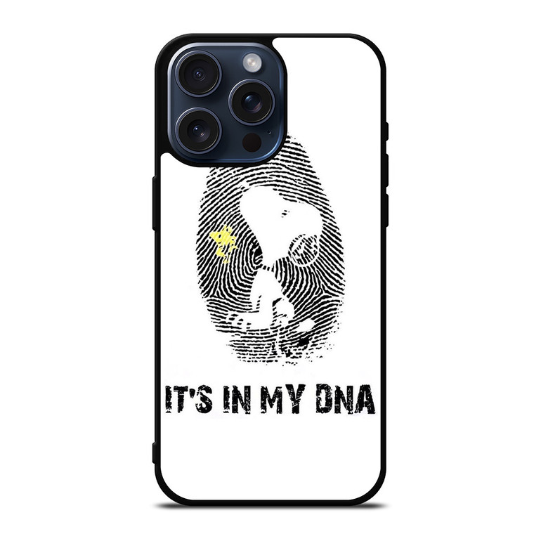 SNOOPY THE PEANUTS FINGER PRINT MY DNA iPhone 15 Pro Max Case Cover