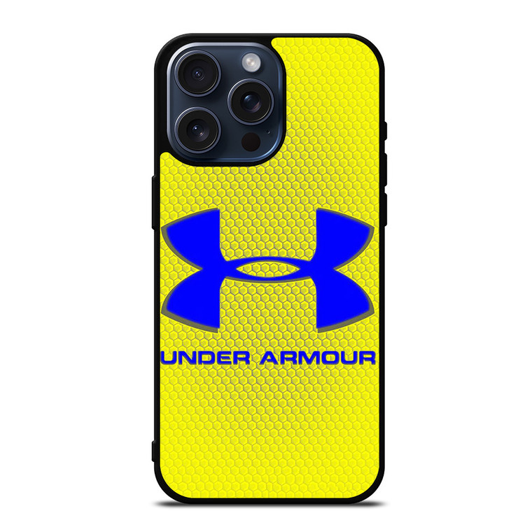 UNDER ARMOUR LOGO BLUE YELLOW iPhone 15 Pro Max Case Cover