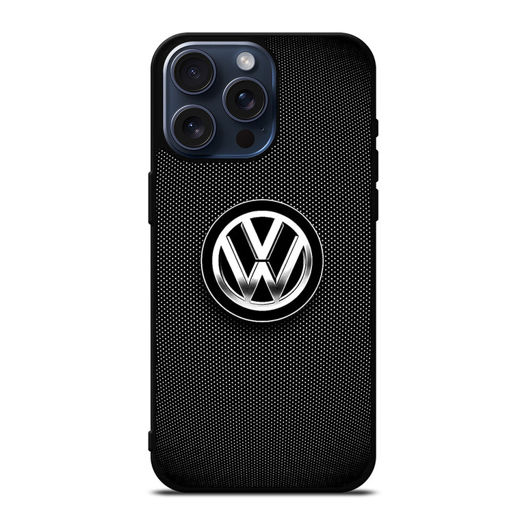 VOLKSWAGEN VW BLACK LOGO ICON iPhone 15 Pro Max Case Cover