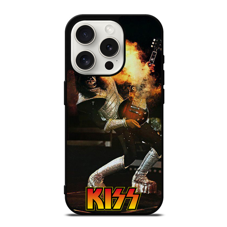 ACE FREHLEY KISS GUITAR FIRE iPhone 15 Pro Case Cover
