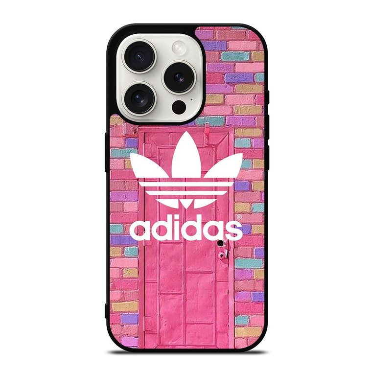 ADIDAS LOGO PINK WALL iPhone 15 Pro Case Cover