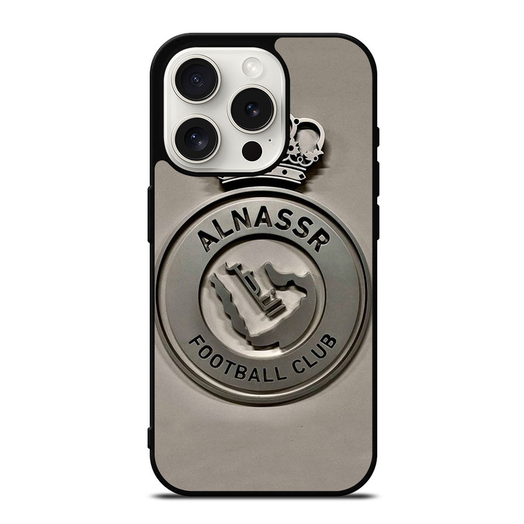 AL NASSR FOOTBALL LOGO METAL ICON iPhone 15 Pro Case Cover