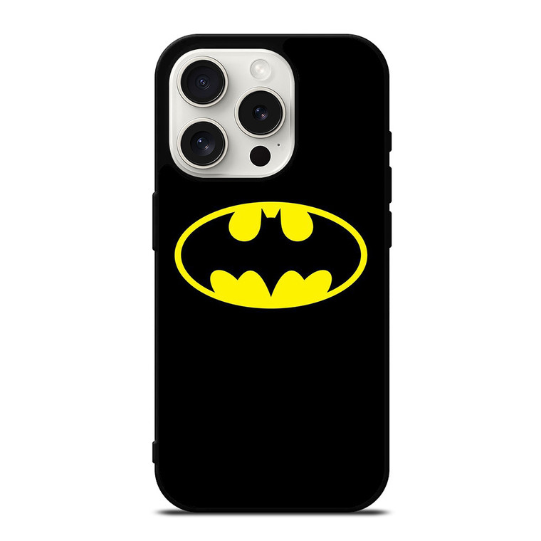 BATMAN CLASSIC RETRO LOGO DC SUPERHERO iPhone 15 Pro Case Cover