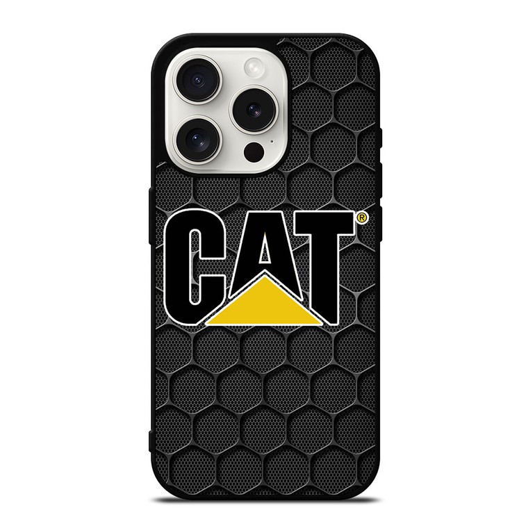 CATERPILLAR CAT TRACTOR LOGO HEXA METAL iPhone 15 Pro Case Cover