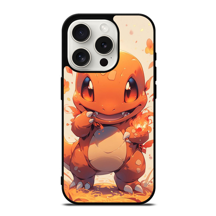 CHIBI CHARMANDER POKEMON POCKET MONSTERS iPhone 15 Pro Case Cover