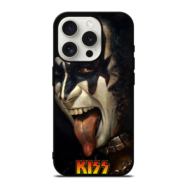GENE SIMMONS TONGUE OUT KISS BAND iPhone 15 Pro Case Cover
