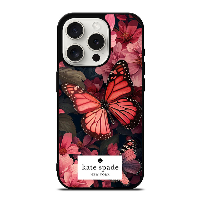 KATE SPADE NEW YORK FLOWER BUTTTERFLY iPhone 15 Pro Case Cover