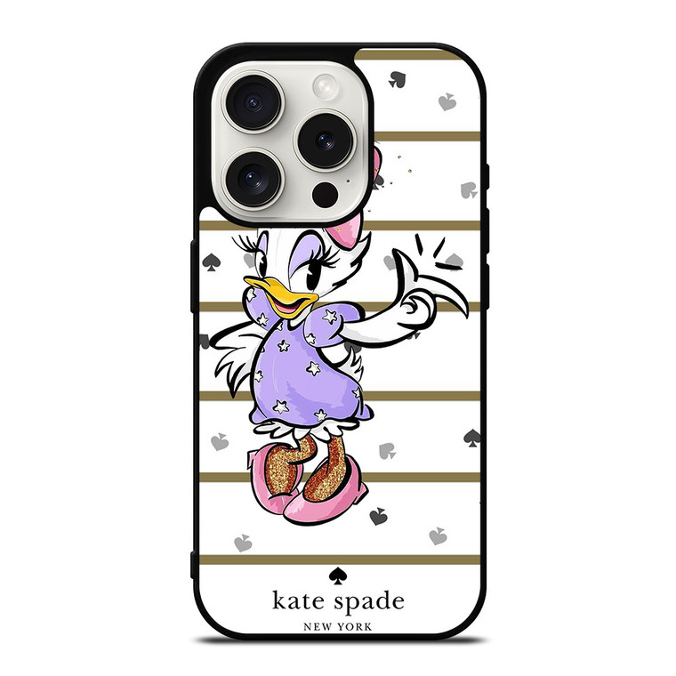 KATE SPADE NEW YORK LOGO DAISY DUCK DISNEY iPhone 15 Pro Case Cover