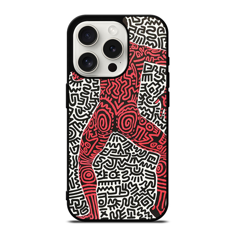 KEITH HARING ART INTO 84 iPhone 15 Pro Case Cover