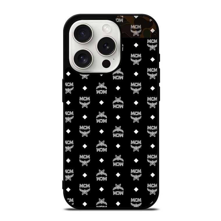 MCM MICHAEL CROMER MUNICH BLACK LOGO iPhone 15 Pro Case Cover