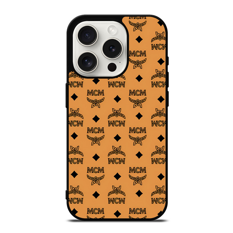 MCM MICHAEL CROMER MUNICH LOGO BROWN iPhone 15 Pro Case Cover