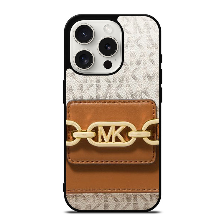 MICHAEL KORS MK LOGO SHOULDER BAG iPhone 15 Pro Case Cover