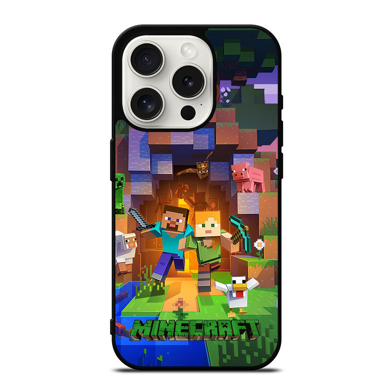 MINECRAFT GAMES WALLPAPER iPhone 15 Pro Case Cover