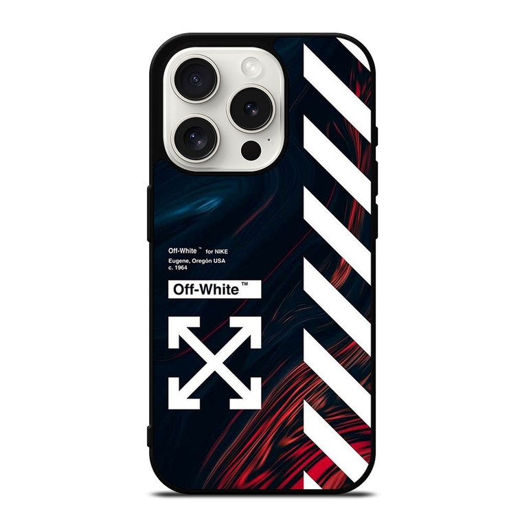 OFF WHITE LOGO MARBLE NIKE iPhone 15 Pro Case Cover