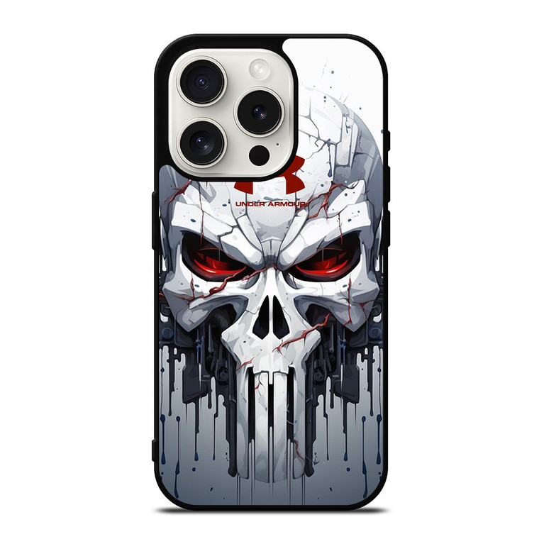 PUNISHER MARVEL UNDER ARMOUR LOGO iPhone 15 Pro Case Cover