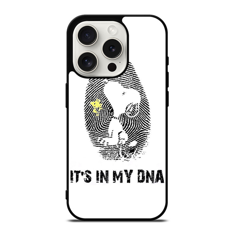 SNOOPY THE PEANUTS FINGER PRINT MY DNA iPhone 15 Pro Case Cover