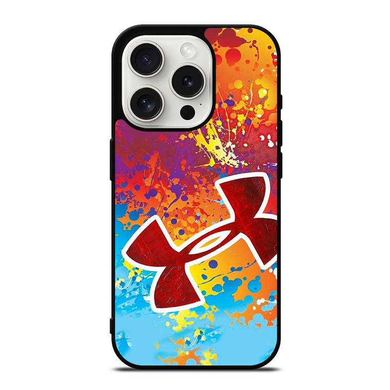 UNDER ARMOUR LOGO COLORFUL PAINT iPhone 15 Pro Case Cover
