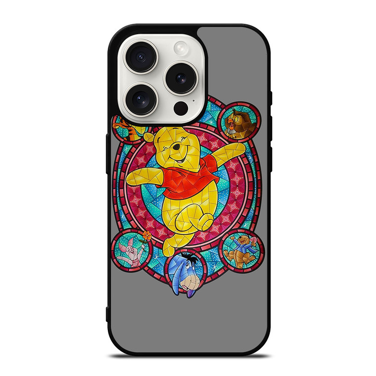 WINNIE THE POOH AND FRIENDS DISNEY MOZAIC ART iPhone 15 Pro Case Cover