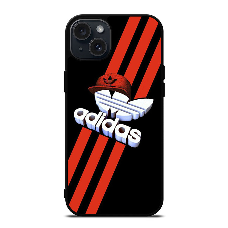 ADIDAS LOGO RED HAT iPhone 15 Plus Case Cover