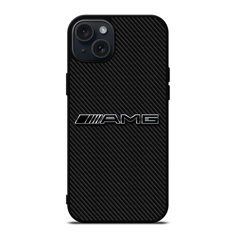 AMG MERCEDES BENZ LOGO CARBON iPhone 15 Plus Case Cover