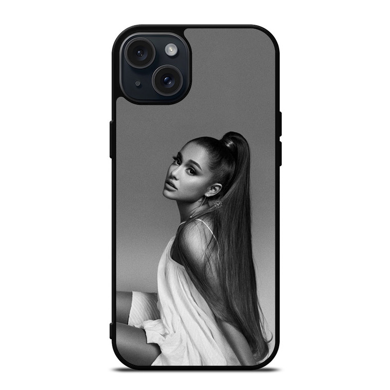 ARIANA GRANDE BLACK AND WHITE iPhone 15 Plus Case Cover