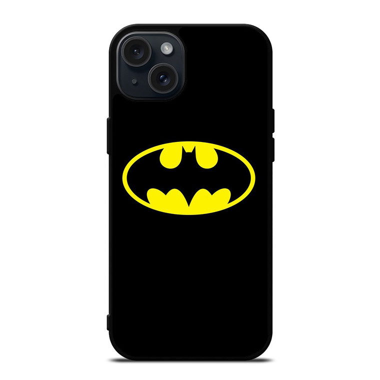 BATMAN CLASSIC RETRO LOGO DC SUPERHERO iPhone 15 Plus Case Cover