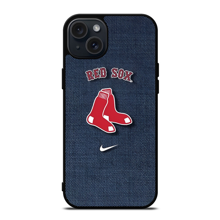 BOSTON RED SOX LOGO BASEBALL NIKE ICON ON JEANS iPhone 15 Plus Case Cover