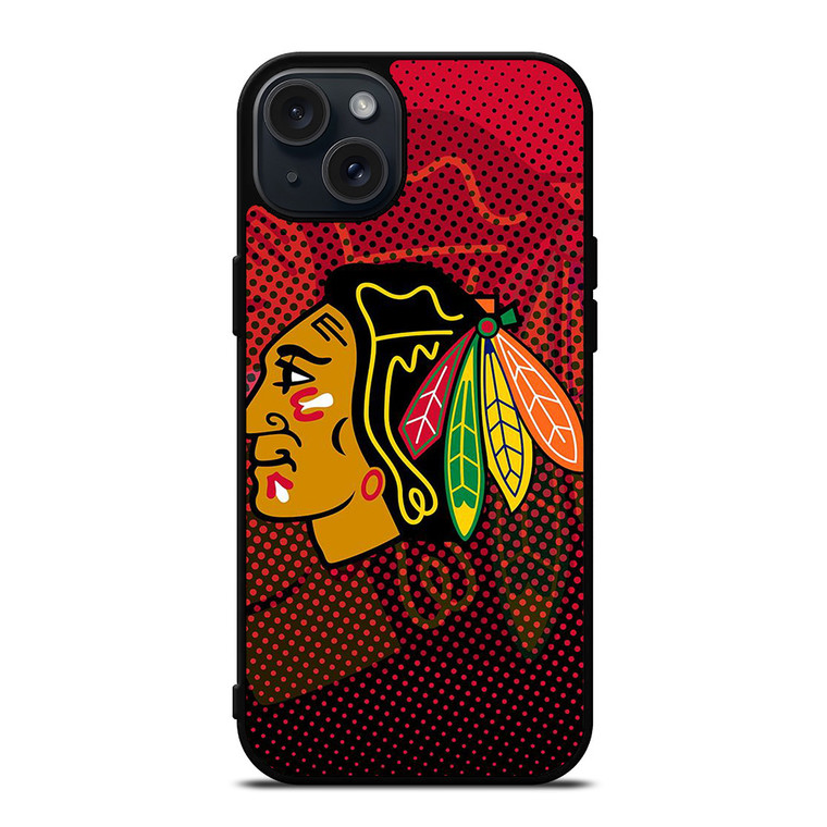 CHICAGO BLACKHAWKS HOCKEY TEAM LOGO EMBLEM iPhone 15 Plus Case Cover