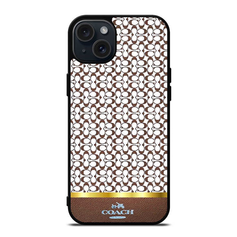 COACH NEW YORK ICON BROWN EMBLEM iPhone 15 Plus Case Cover
