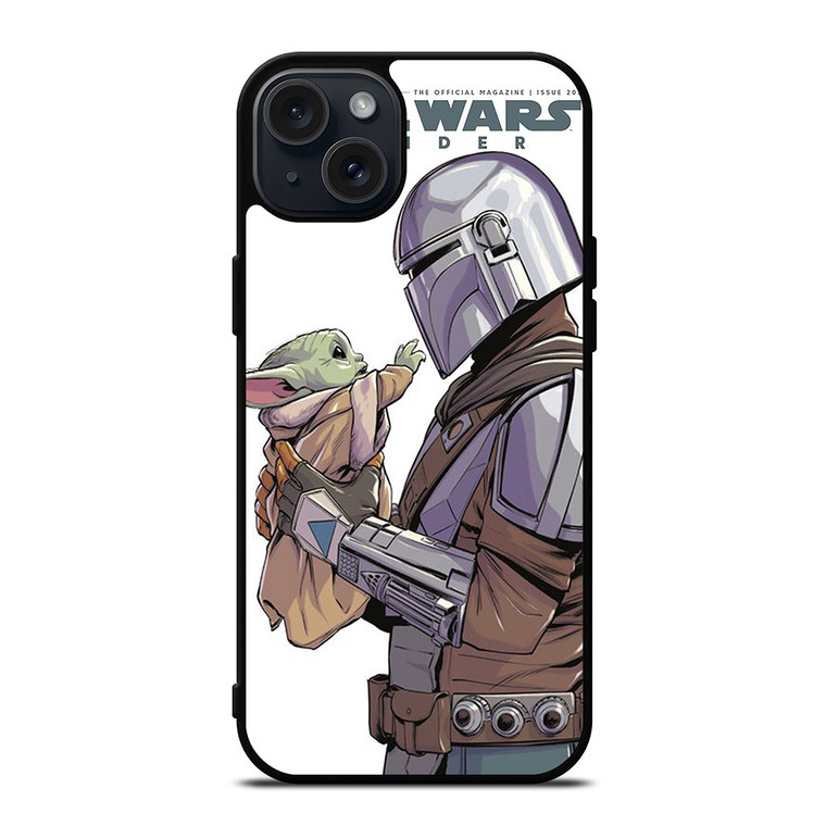 MANDALORIAN AND BABY YODA STAR WARS INSIDER iPhone 15 Plus Case Cover