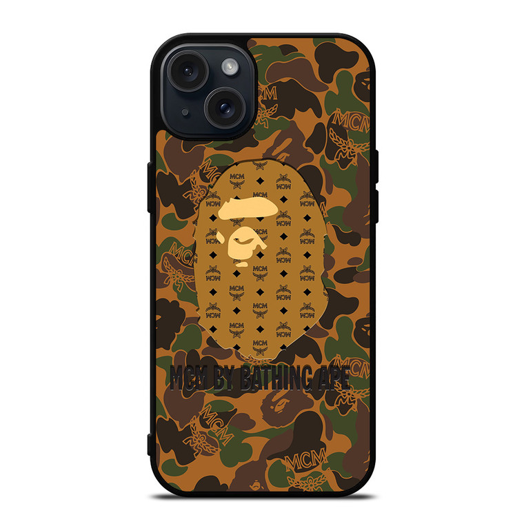 MCM MICHAEL CROMER MUNICH BATHING APE CAMO iPhone 15 Plus Case Cover
