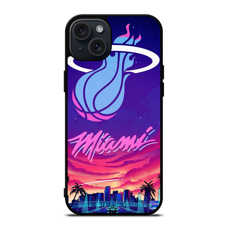 MIAMI HEAT BASKETBALL TEAM LOGO iPhone 15 Plus Case Cover