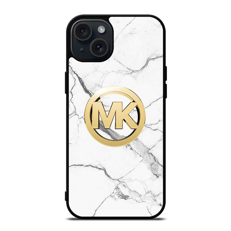 MICHAEL KORS MK LOGO ON MARBLE iPhone 15 Plus Case Cover