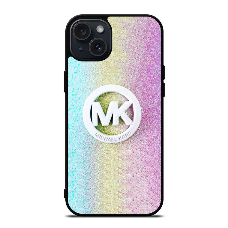 MICHAEL KORS MK LOGO RAINBOW iPhone 15 Plus Case Cover
