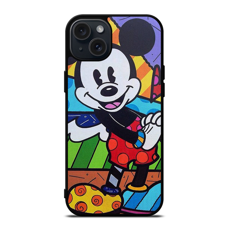 MICKEY MOUSE ROMERO BRITTO ART iPhone 15 Plus Case Cover