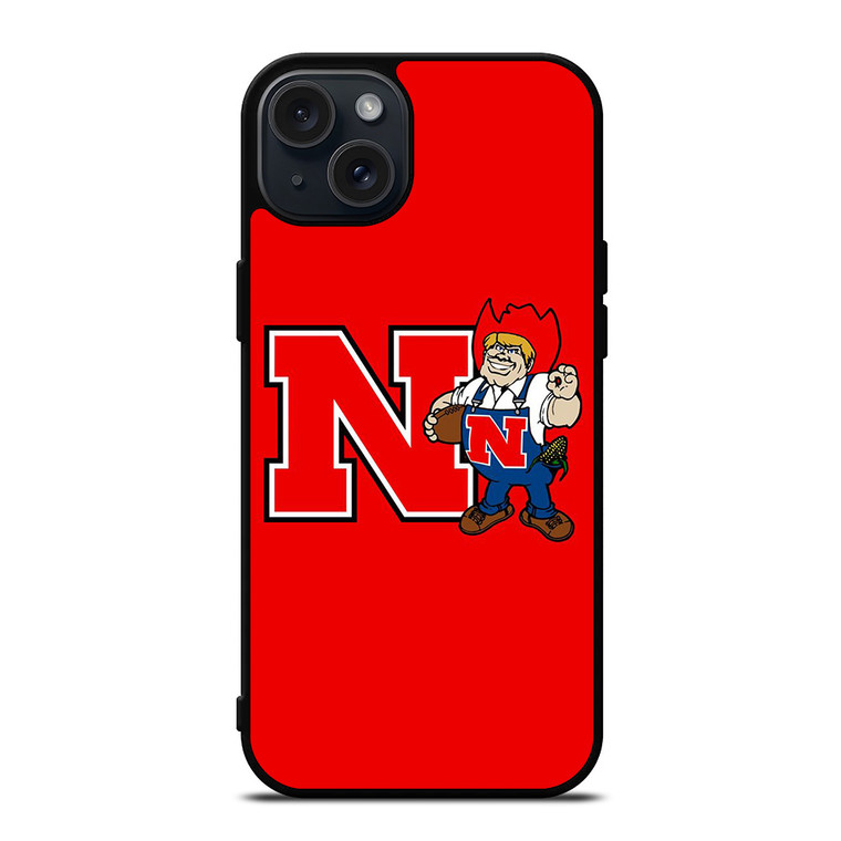 NEBRASKA HUSKERS ICON UNIVERSITY FOOTBALL LOGO iPhone 15 Plus Case Cover